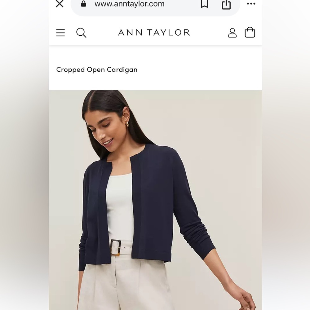 Ann Taylor Night Sky Cropped Women's Cardigan